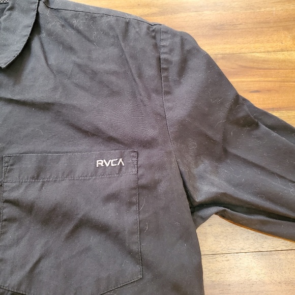 RVCA black button down shirt - Picture 3 of 4